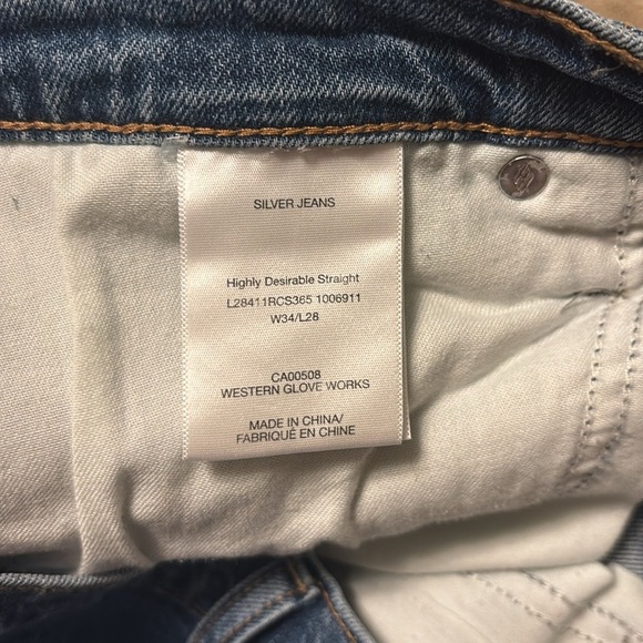 Silver Jeans Co Women’s Highly Desirable Straight Leg Denim Jeans- Size 34 - Picture 5 of 6